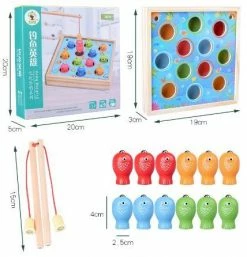 Blue Toys Επιτραπέζιο Ξύλινο Μαγνητικό Ψαρέματος (MKN336972) -Επιτραπέζια παιχνίδια & κάρτες Εκπτώσεις 215292 4