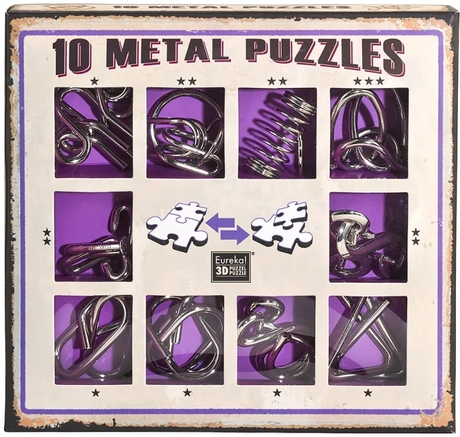 Παζλ Γριφος 10 Metal Puzzles Purple Set (10-P) 1 Παζλ Γριφος 10 Metal Puzzles Purple Set (10-P)