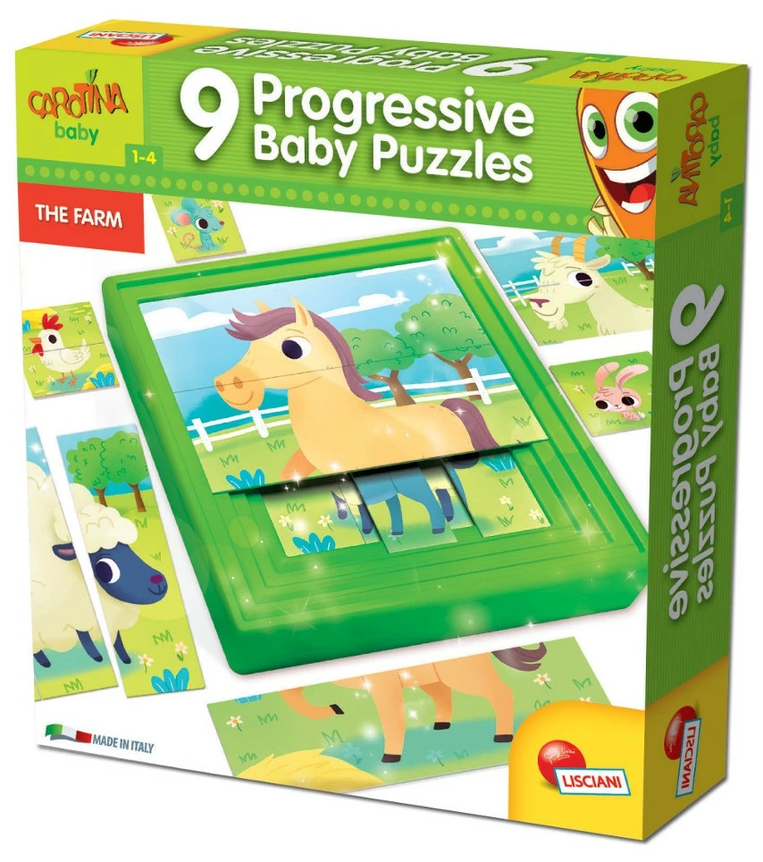 Real Fun Toys Επιτραπέζιο Carotina Baby 9 Progressive Puzzles Η Φάρμα (58440) 1 Real Fun Toys Επιτραπέζιο Carotina Baby 9 Progressive Puzzles Η Φάρμα (58440)