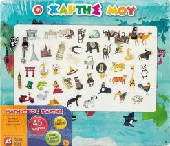 AS το καλό παιχνίδι Magnet Box-Μαγνητικός Παγκόσμιος Χάρτης (1029-64049)