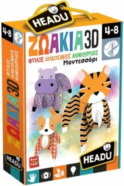Real Fun Toys Επιτραπέζιο Headu Ζωάκια 3D Μοντεσσόρι (26302)