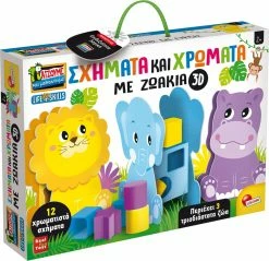 Real Fun Toys Επιτραπέζιο Montessori Σχήματα Και Χρώματα Με Ζωάκια (76802)